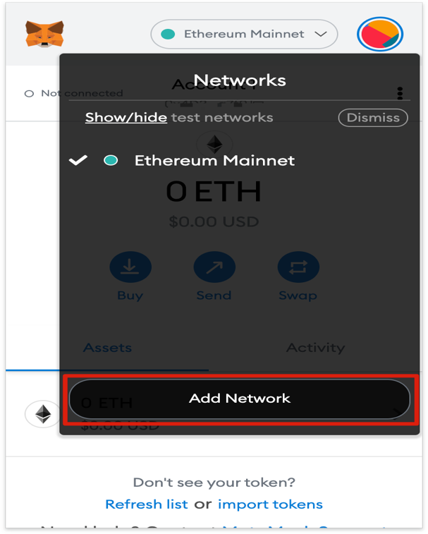 add blockchain network in metamask crypto wallet