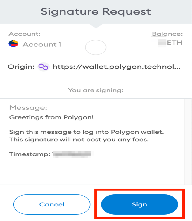 signature request wallet polygon