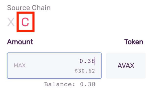 source chain avalanche wallet