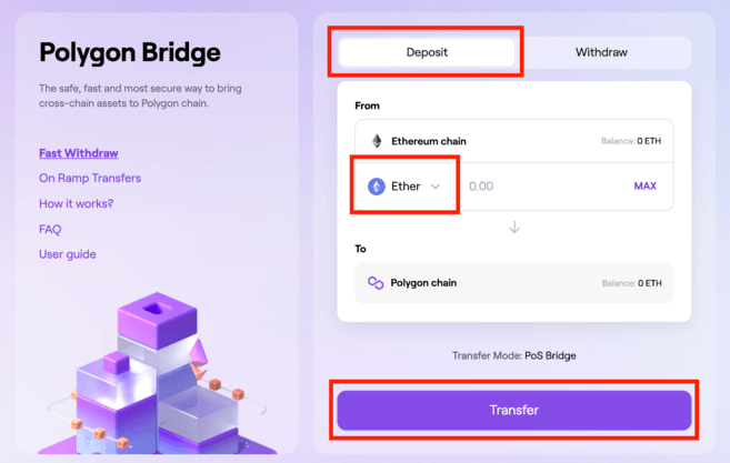 tab deposit polygon bridge