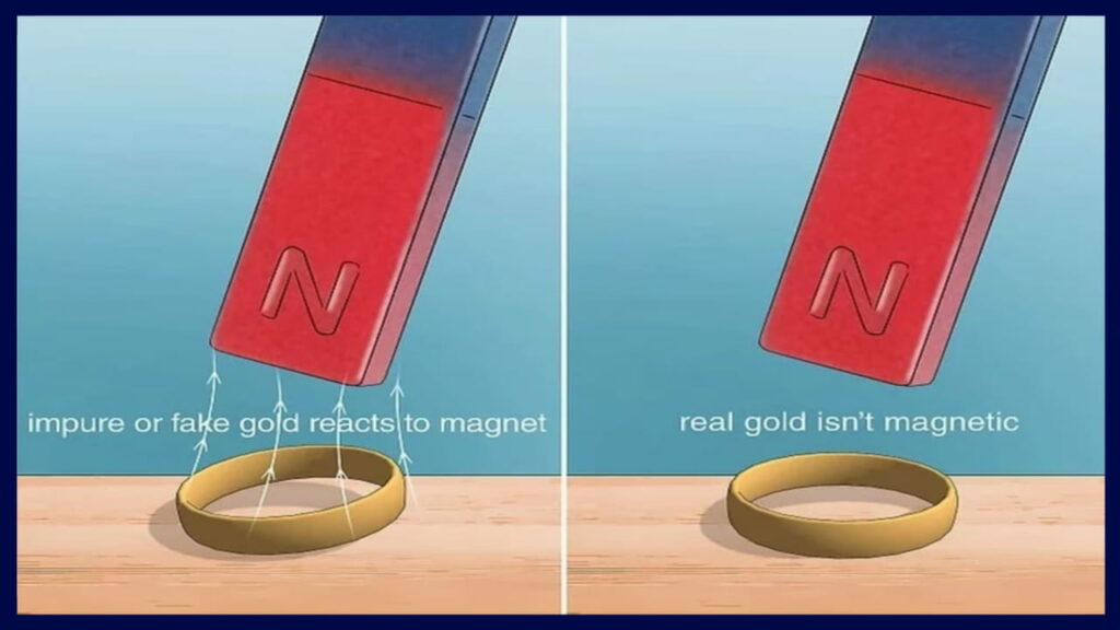uji emas dengan magnet
